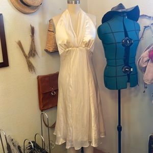Marilyn Manroe type white silk dress